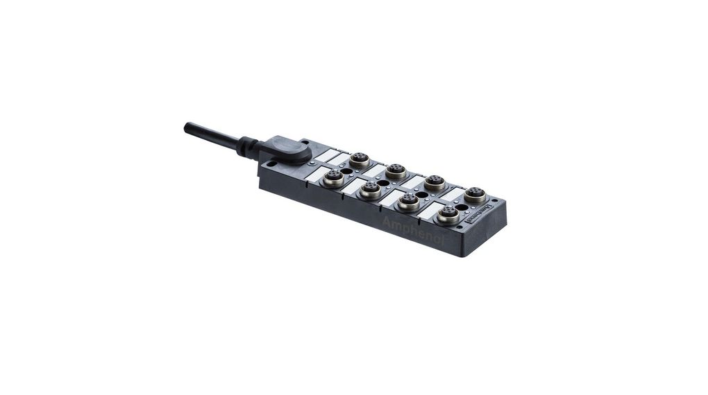 Sensorverteiler 8x M12, Buchse, 5-polig, A-kodiert 12 A 5m